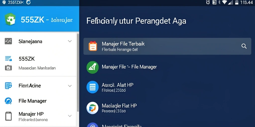 Tampilan antarmuka utama 555ZK yang memudahkan pengelolaan file.