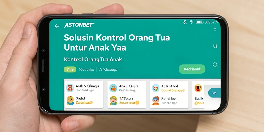 Screenshot utama ASTONBET menampilkan antarmuka kontrol orang tua yang intuitif.
