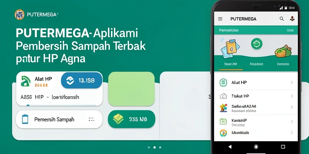 Tampilan antarmuka aplikasi PUTERMEGA yang memudahkan pembersihan sampah.