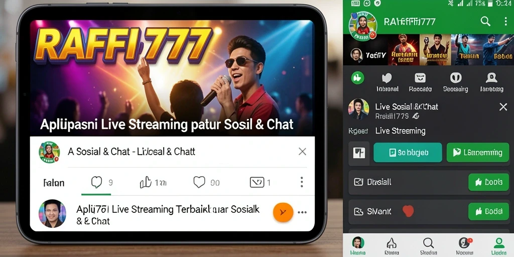 Antarmuka RAFFI777 yang interaktif untuk Live Streaming.